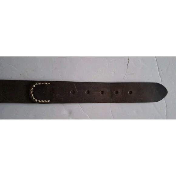 GAP Genuine Leather Belt Size 26 Brown Women's Made In USA Equestrian - Picture 8 of 9